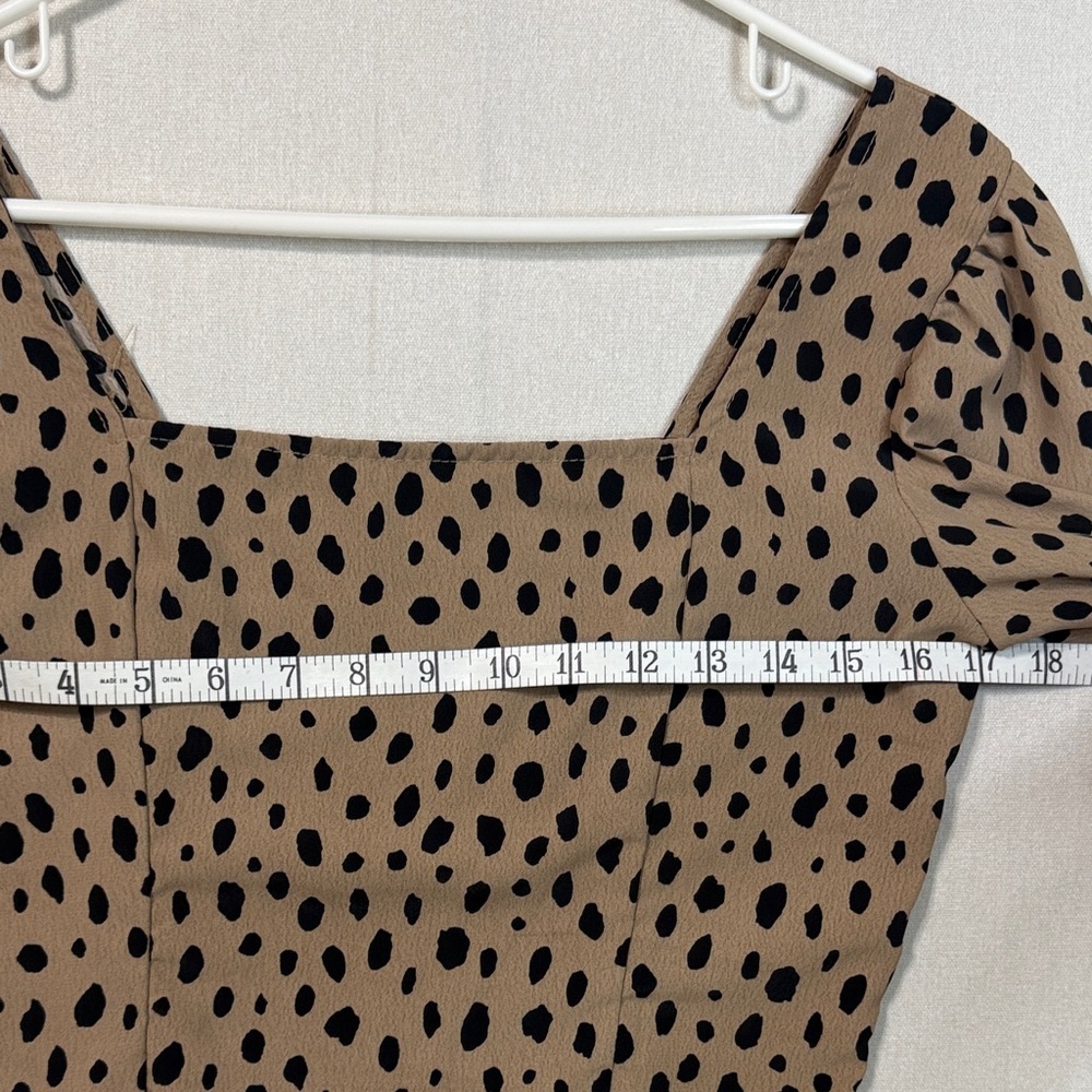 a new day Tan and Black Polka Dot Blouse - Picture 4 of 5
